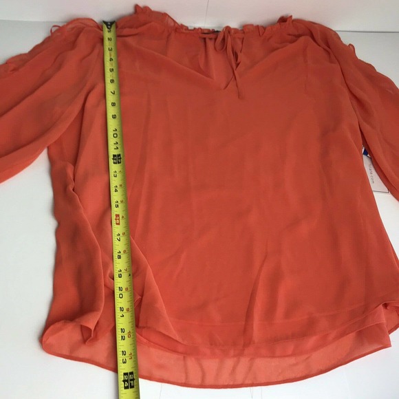 NWT 1. State Orange Slit Shoulder Top - Picture 9 of 10
